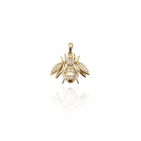 3D Hollow Bee CZ Pendant (14K) New York Popular Jewelry