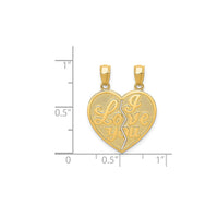 Break Apart "I Love You" Heart Pendant (14K)