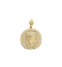 Iced Out Jesus Medallion Pendant (14K)