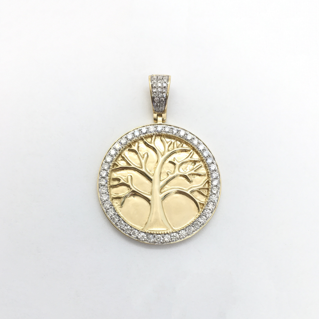 Diamond medallion pendant