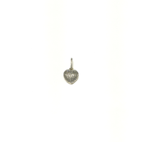 Petite Puffy Heart Diamond Pendant (10K) front - Popular Jewelry - New York