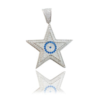 CZ Star With Eye (Sterling Silver) - Popular Jewelry