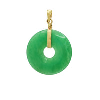 Jade Pi Disc Pendant (14K)