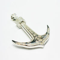 Anchor CZ Pendant (Silver)