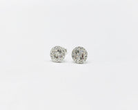 Diamond Round Earrings (14K).