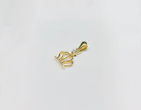 Diamond Queen Crown Pendant (14K).