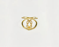 Diamond Reef Knot Ring (10K)