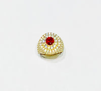 Red stone Ring CZ (10K).