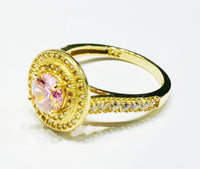 Round CZ Ring (14K).