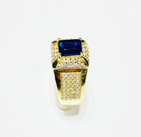 Blue stone Ring CZ (10K).