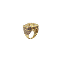 Diamond Baguette & Round Stone Square Ring (14K)