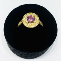 Round CZ Ring (14K).