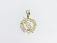 Diamond Cuban Frame Lightning Pendant (14K)