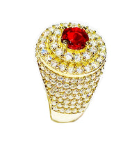 Red stone Ring CZ (10K).