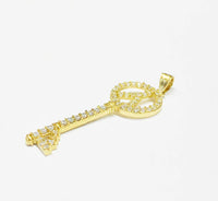 Key to peace CZ Pendant (14K).