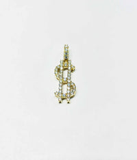 Dolar sign CZ Pendant (14K).
