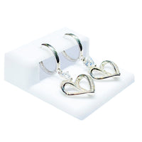 Heart CZ Earrings (14K).