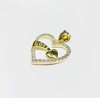 Love Heart CZ Pendant (14K).