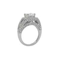 Princess Cut Diamond Engagement Halo Ring (14K) setting - Popular Jewelry - New York