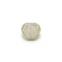 Diamond Iced Hexagon Ring (14K)