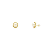 Entwined Pearl Stud Earrings (14K) main - Popular Jewelry - New York