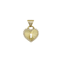 Gleaming Hearty Lock Pendant (14K) front - Popular Jewelry - New York