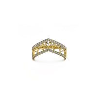 Hearty Chevron Ring (14K) front - Popular Jewelry - New York