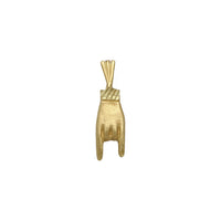 Horned Hand (Cornuto) Pendant (14K) front - Popular Jewelry - New York