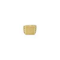 Matte Square Signet Ring (14K) front - Popular Jewelry - New York