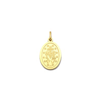 Miraculous Oval Medal Pendant (14K) side - Popular Jewelry - New York