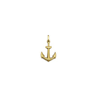 Plain Anchor Pendant (14K) front - Popular Jewelry - New York