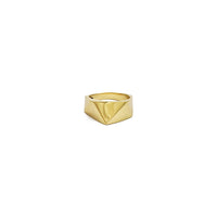 Spiky ZigZag Ring (14K) front - Popular Jewelry - New York
