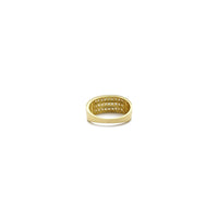 Three-Row Channel Ring (14K) back - Popular Jewelry - New York