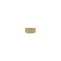Three-Row Channel Ring (14K) front - Popular Jewelry - New York