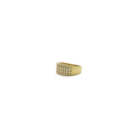 Three-Row Channel Ring (14K) side - Popular Jewelry - New York