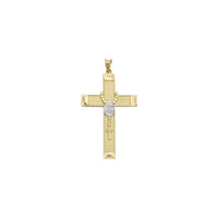 Rosary over Cross Pendant (14K) front - Popular Jewelry - New York