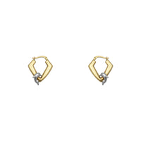 Dolphin V Hoop Earrings (14K) front - Popular Jewelry - New York