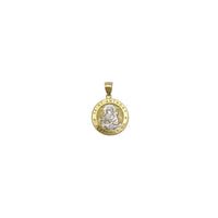Saint Anthony Round Medallion Pendant (14K) front - Popular Jewelry - New York
