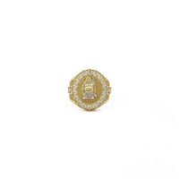 Two-Toned Buddha Signet Ring (14K) front - Popular Jewelry - New York
