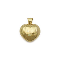 Twill Finish Heart Pendant (14K)