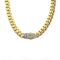 Cuban Monaco Lightweight Chain 22" (14K) front - Popular Jewelry - New York