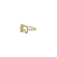 Icy Elephant Contour Ring (14K) side - Popular Jewelry - New York