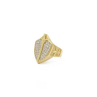 Knight's Sword and Shield Ring (14K) side - Popular Jewelry - New York
