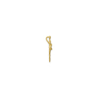 Pirouetting Ballerina Pendant (14K) side - Popular Jewelry - New York