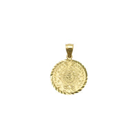 Reversible Aztec Calendar and Compass Pendant (14K)
