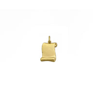 Scroll Matte Pendant (14K) front - Popular Jewelry - New York