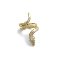 Swirling Python Ring (14K) front - Popular Jewelry - New York