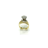 Diamond Engagement Double Ring Yellow Gold (14k) Popular Jewelry - New York