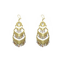Blooming Hearts Chandelier Earrings (14K) front - Popular Jewelry - New York