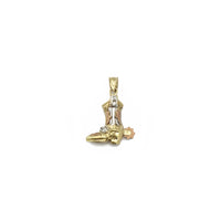 Cowboy Boot Pendant (14K) front - Popular Jewelry - New York